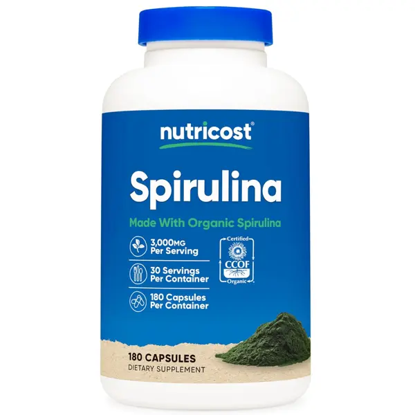 Nutricost Made With Organic Spirulina Capsules